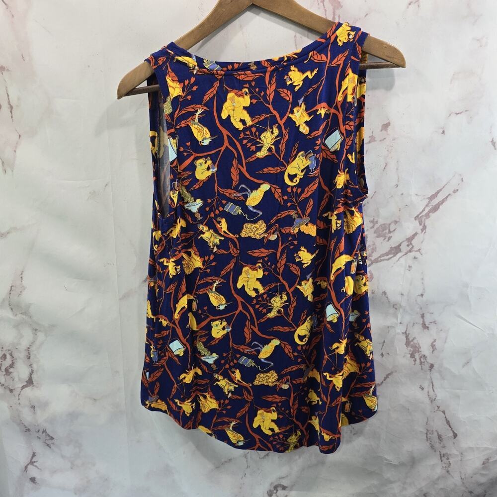 ModCloth Shirt Womens Medium Tank Flying Squirrel Gorilla Koala Frog Lobster - Picture 5 of 12